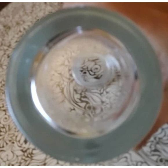 Vintage Apothecary Glass DecanterS (2) 10" Blown Bottles, Cobalt Blue Stoppers - Picture 8 of 9